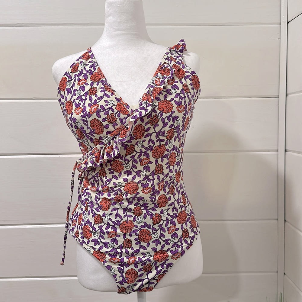 Sea Angel floral spring one piece swim suit L